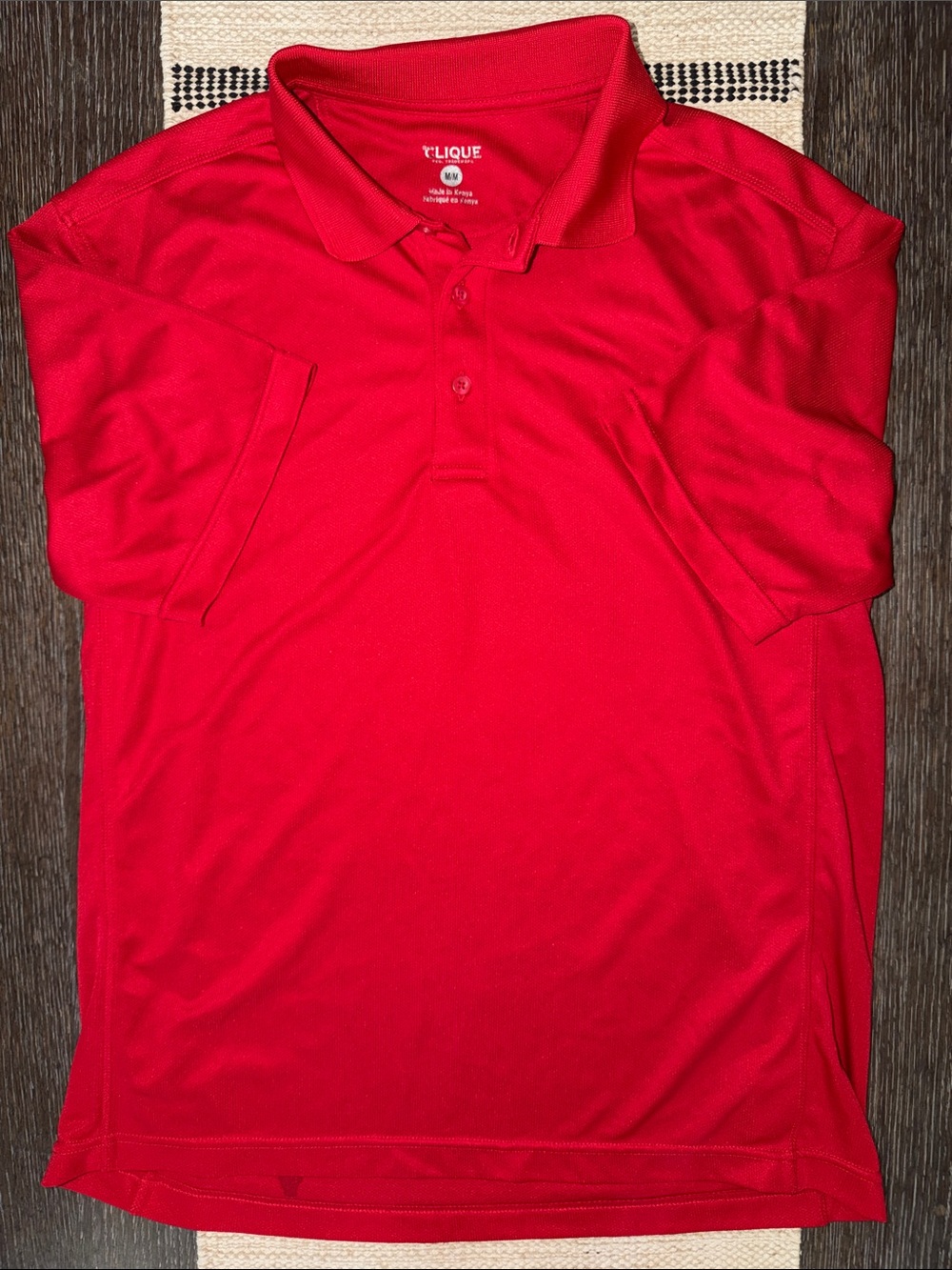 Men's Red Polo Shirt with Classic Collar by CLIQUE
